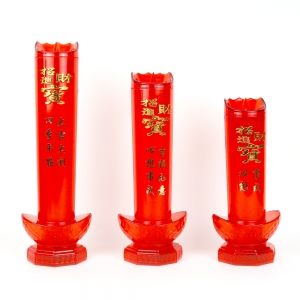 元宝底招财水晶蜡烛灯