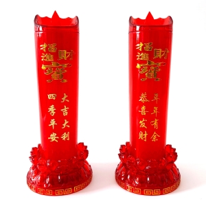 摇摆招财水晶莲花底蜡烛灯