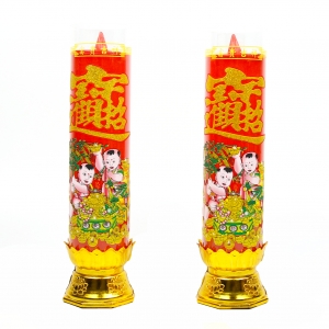 双人招财led电蜡烛